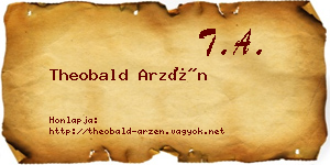 Theobald Arzén névjegykártya